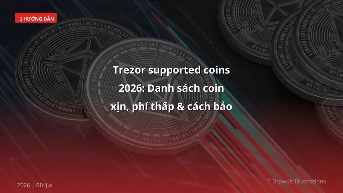 Trezor supported coins 2026: Danh sách coin xịn, phí thấp & cách bảo vệ tài khoản