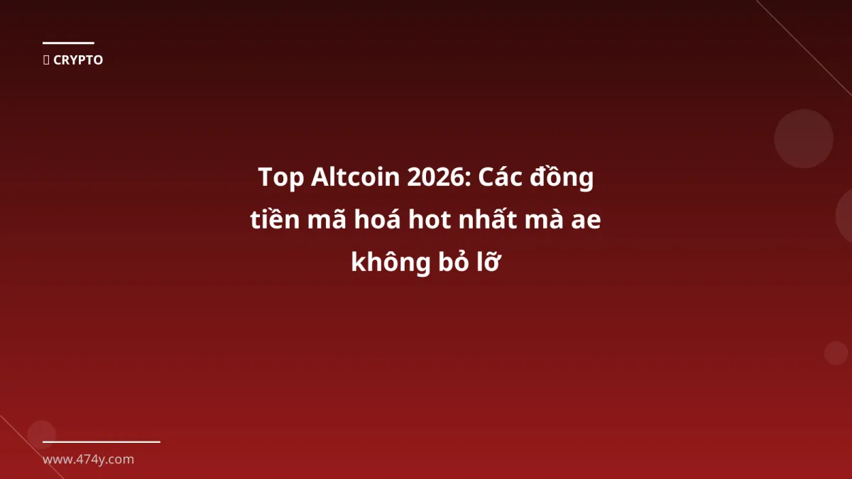 Top Altcoin 2026: Các đồng tiền mã hoá hot nhất mà ae không bỏ lỡ