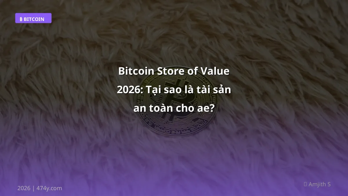 Bitcoin Store of Value 2026: Tại sao là tài sản an toàn cho ae?