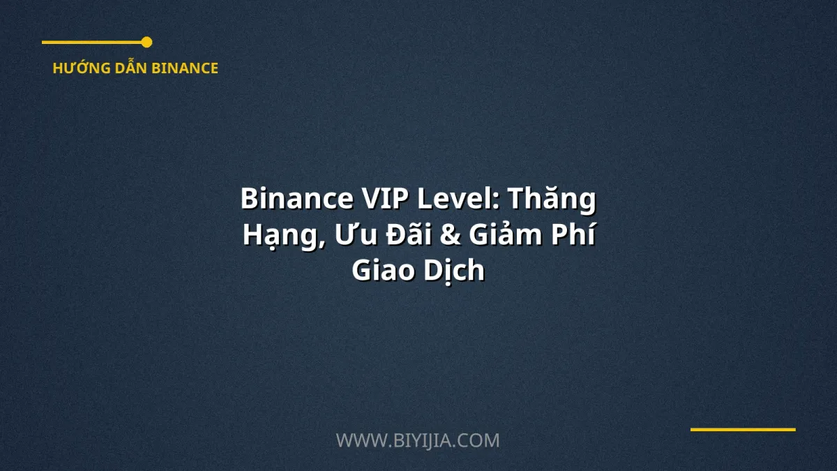 Binance VIP Level: Thăng Hạng, Ưu Đãi & Giảm Phí Giao Dịch