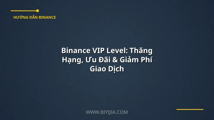 Binance VIP Level: Thăng Hạng, Ưu Đãi & Giảm Phí Giao Dịch